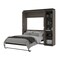 Bestar Orion Full Murphy Bed with Narrow Shelving Unit (79W), Bark Gray & Graphite 116890-000047 - alternate 10
